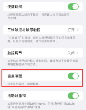 寒亭苹果授权维修站分享iPhone轻点无法唤醒怎么办