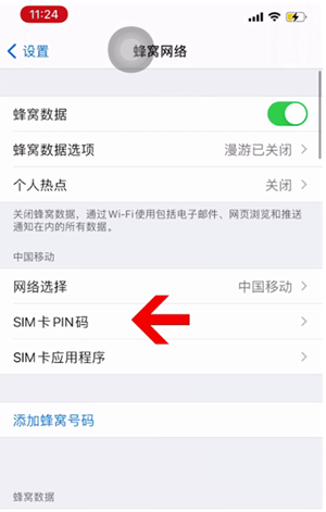 寒亭苹果14维修网分享如何给iPhone14的SIM卡设置密码 