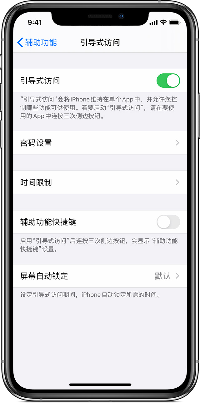 寒亭苹果手机维修分享如何在 iPhone 上退出引导式访问 